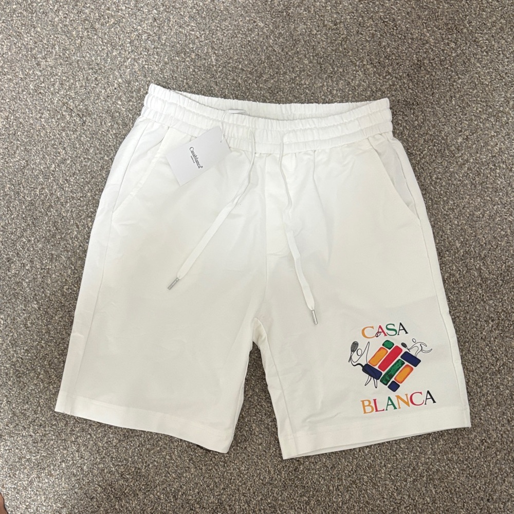 Casablanca White Athletic Shorts